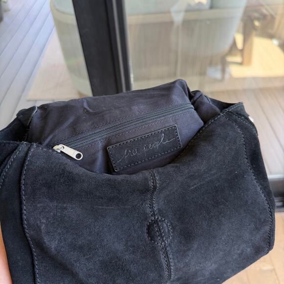 Free People Camilla Suede Leather Convertible Backpack Black main image 6